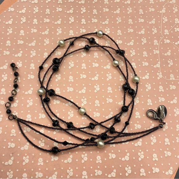 WHITE HOUSE BLACK MARKET Mini Seed Bead & Faux Pearls Triple Strand Necklace - Picture 8 of 9